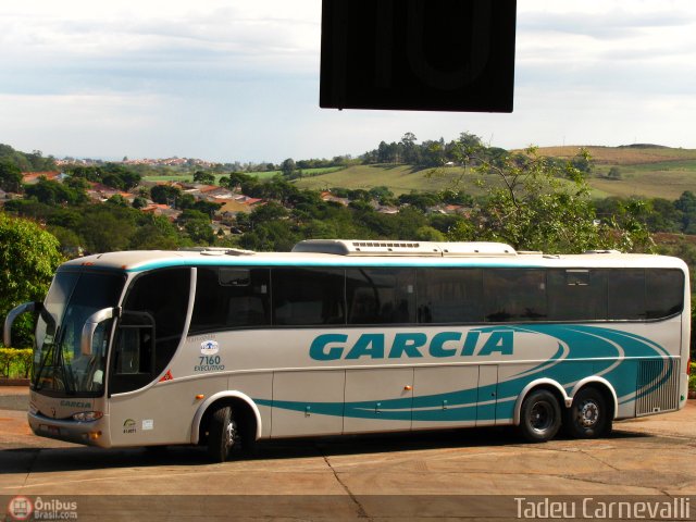 Viação Garcia 7160 na cidade de Cornélio Procópio, Paraná, Brasil, por Tadeu Carnevalli. ID da foto: 20139.