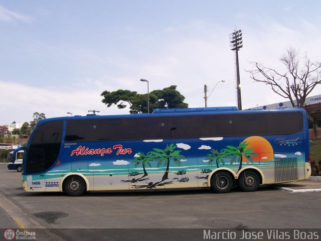 Aliança Tur Transporte de Passageiros e Turismo 1406 na cidade de Poços de Caldas, Minas Gerais, Brasil, por Marcio V Boas. Número da foto: #20178.