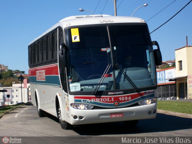 Viação Caprioli 1094 na cidade de Poços de Caldas, Minas Gerais, Brasil, por Marcio V Boas. Número da foto: #20322.