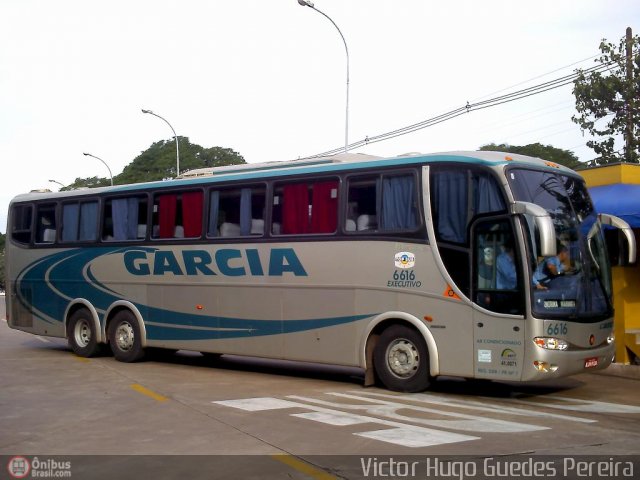 Viação Garcia 6616 na cidade de Maringá, Paraná, Brasil, por Victor Hugo Guedes Pereira. ID da foto: 23038.