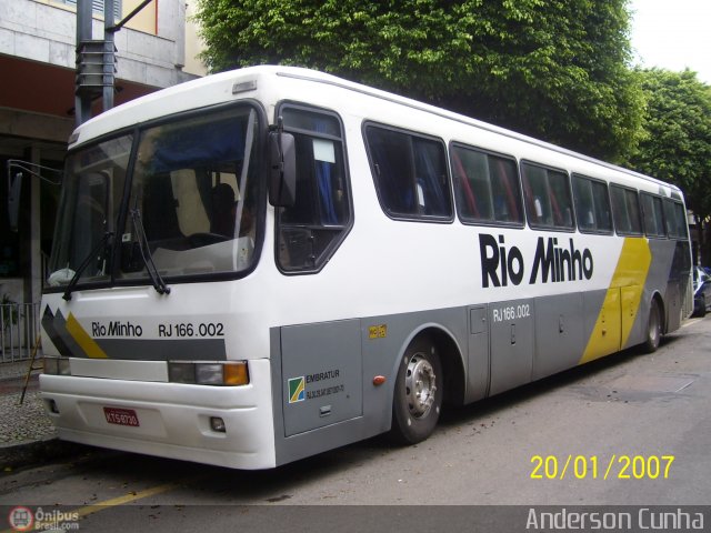 Transturismo Rio Minho RJ 166.002 na cidade de Poços de Caldas, Minas Gerais, Brasil, por Marcio V Boas. Número da foto: #20498.