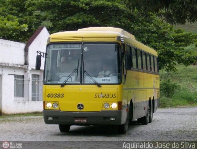 Viação Itapemirim 40383 na cidade de Leopoldina, Minas Gerais, Brasil, por Aguinaldo José da Silva. ID da foto: 21775.