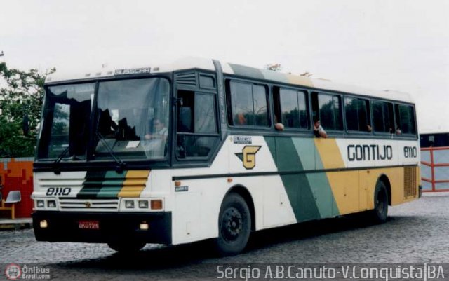 Empresa Gontijo de Transportes 8110 na cidade de Vitória da Conquista, Bahia, Brasil, por Sérgio Augusto Braga Canuto. ID da foto: 29357.