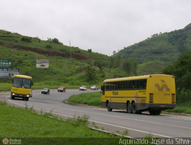 Viação Itapemirim 30095 na cidade de Leopoldina, Minas Gerais, Brasil, por Aguinaldo José da Silva. ID da foto: 35341.