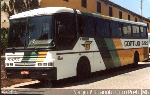 Empresa Gontijo de Transportes 6420 na cidade de Ouro Preto, Minas Gerais, Brasil, por Sérgio Augusto Braga Canuto. ID da foto: 32384.