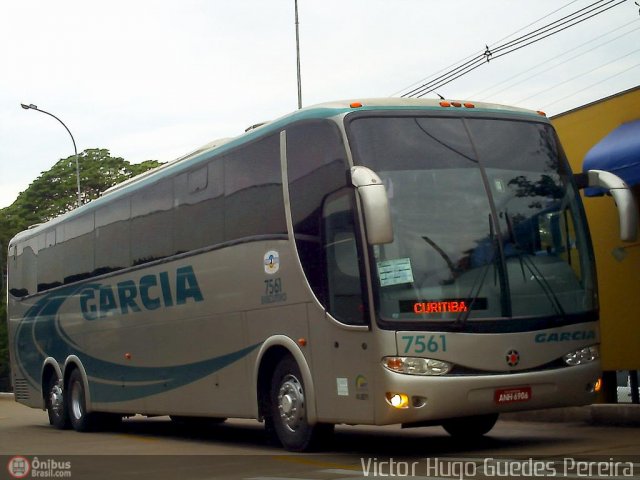 Viação Garcia 7561 na cidade de Maringá, Paraná, Brasil, por Victor Hugo Guedes Pereira. ID da foto: 32624.